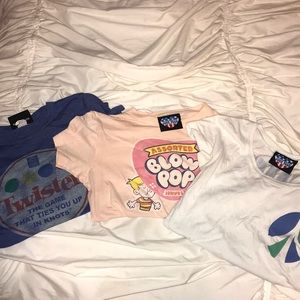 Three junk food tees